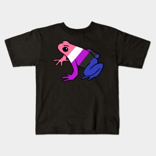 Pixel Genderfluid Frog Kids T-Shirt